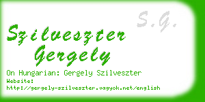 szilveszter gergely business card